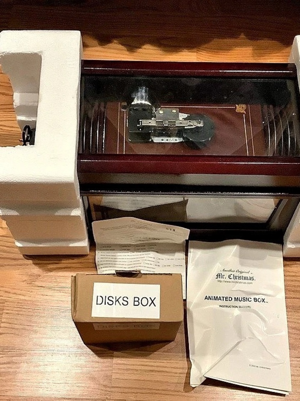 Mr. Christmas Gold Label Animated Music Box in Brown